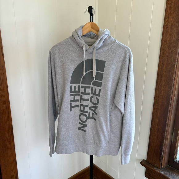 The North Face Heather Gray Casual Outdoor Fall Comfy Pullover Hoodie Mens Med - Picture 2 of 10